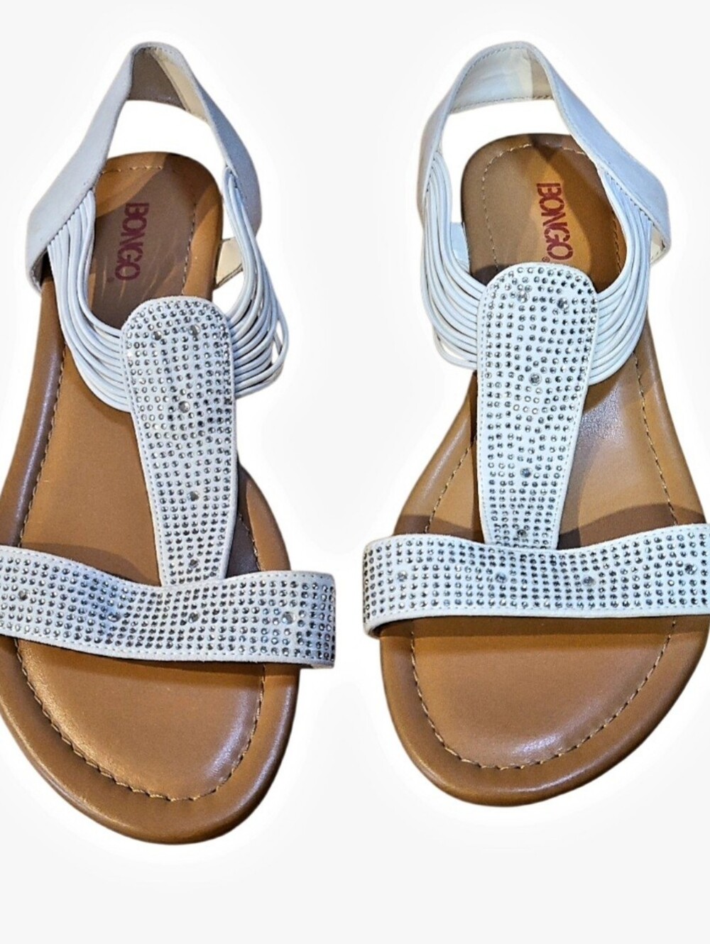 Bongo WHITE RHINESTONE Sandals